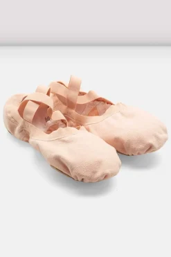 Childrens Pro-Elastic Canvas Ballet Shoes