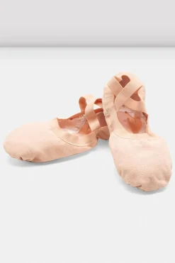 Childrens Pro-Elastic Canvas Ballet Shoes
