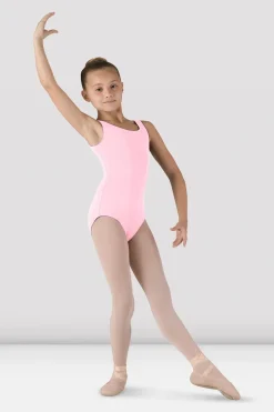 Girls Basic Round Neck Tank Leotard
