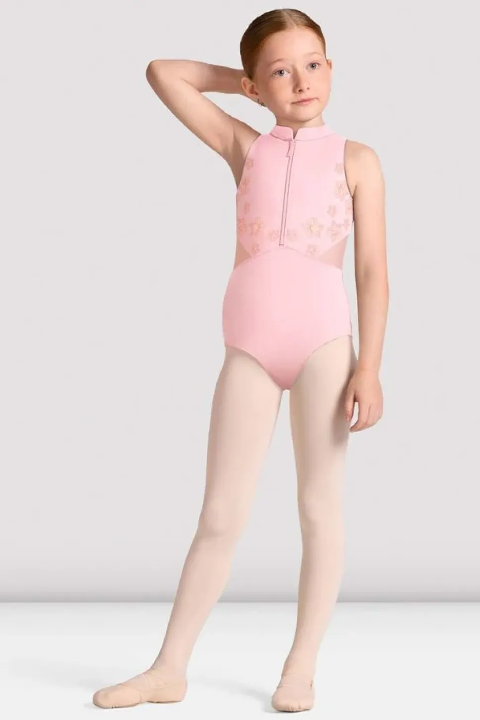 Girls Cayla Zip Front Leotard