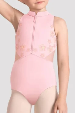Girls Cayla Zip Front Leotard