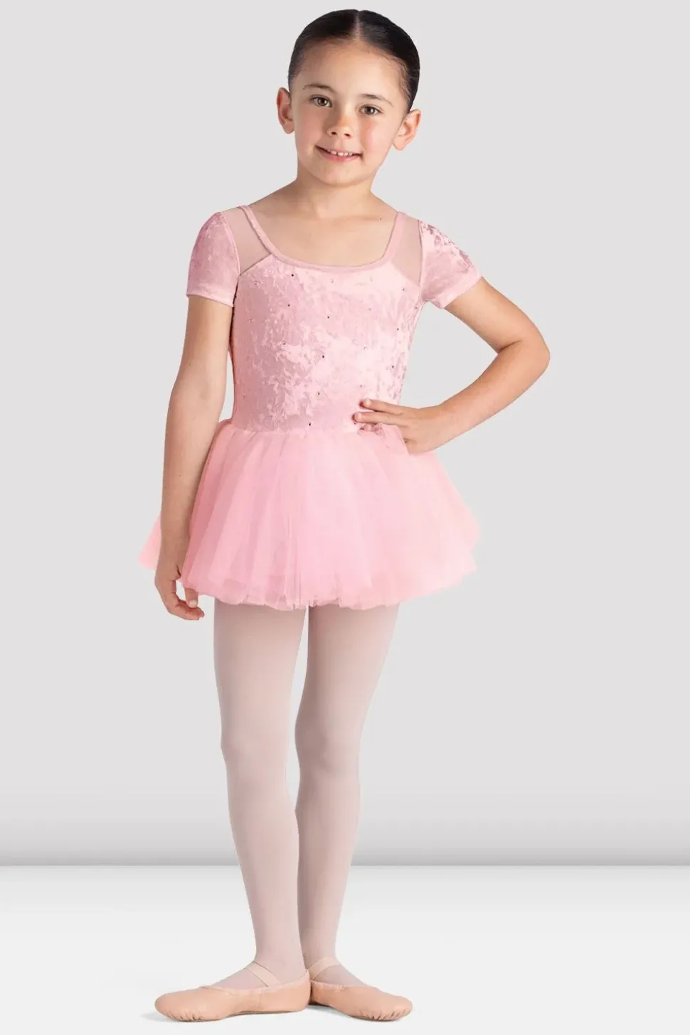 Girls Delilah Cap Sleeve Tutu Dress