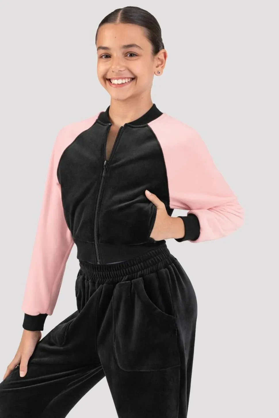 Girls Julia Velvet Bomber Jacket