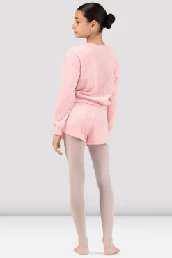 Girls Lily Velvet Crew Neck Jumper