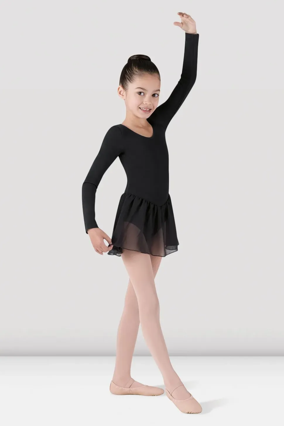 Girls Long Sleeve Skirted Leotard