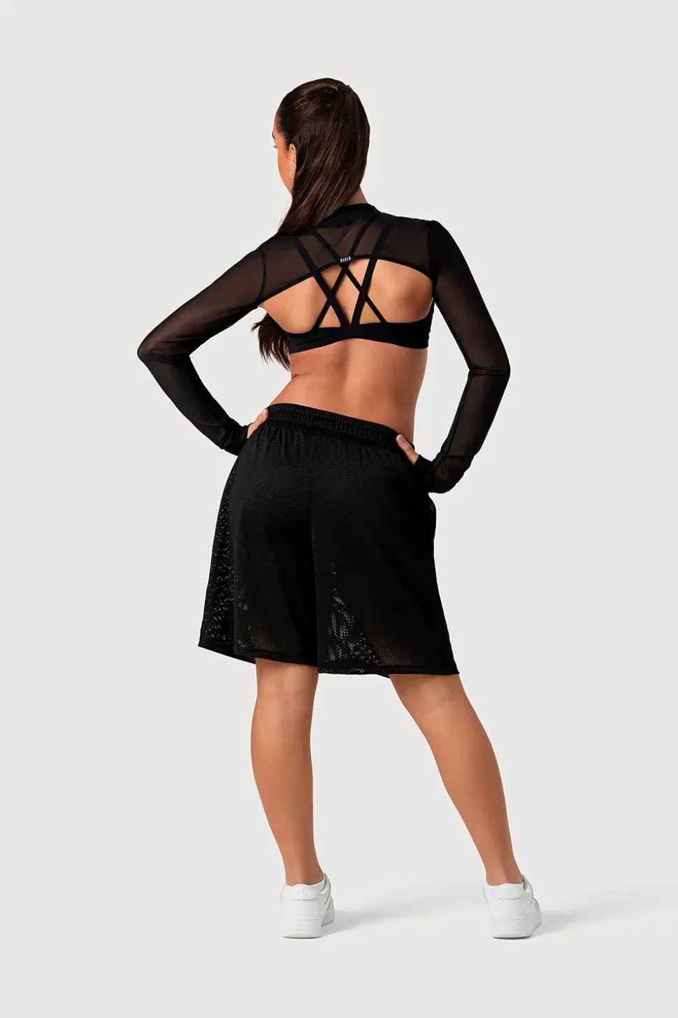 Girls Mesh Bolero Crop Top