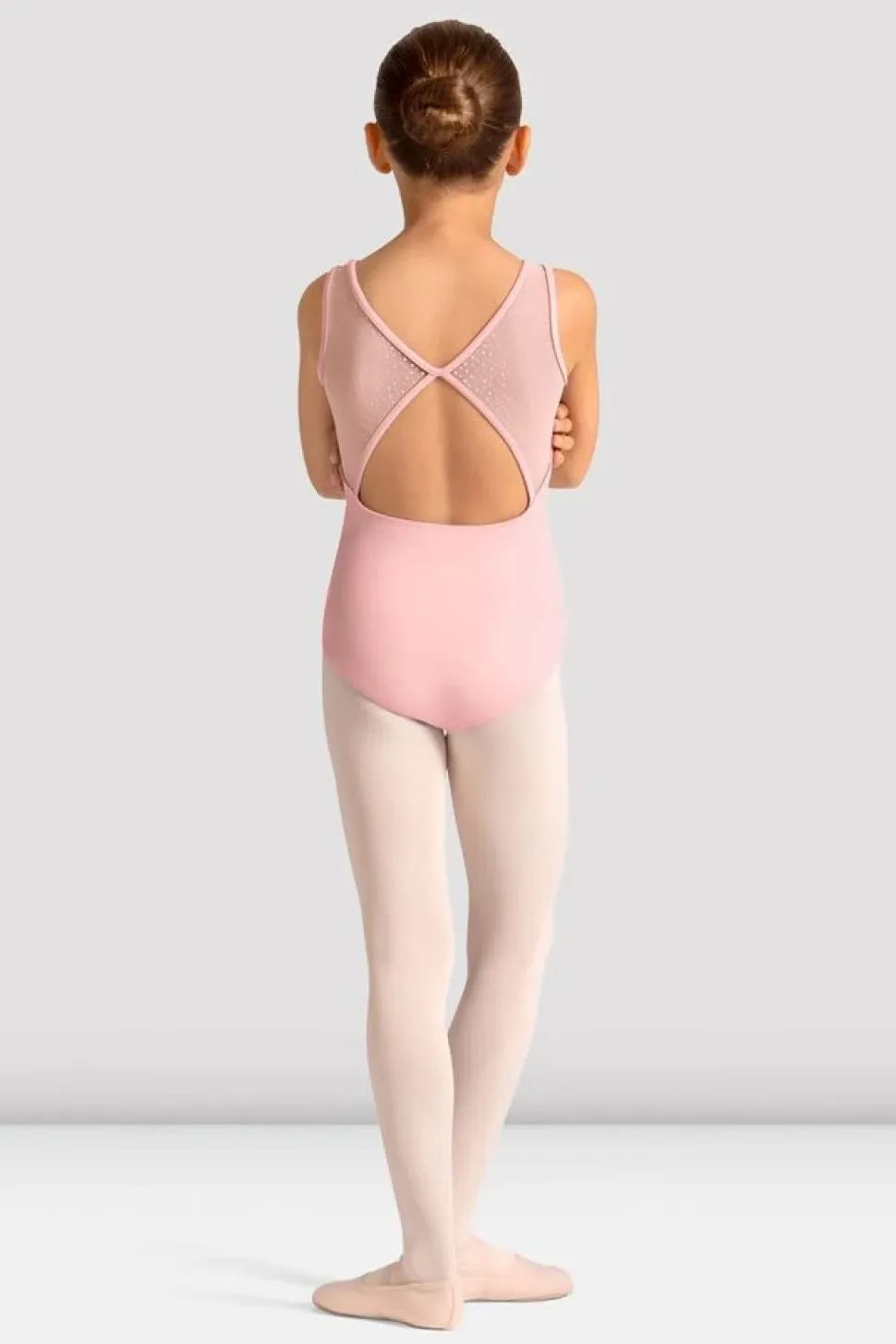 Girls Mirella Celestia Boat Neck Printed Leotard
