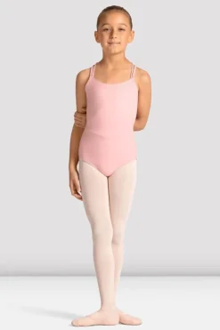 Girls Mirella Celestia Cross Back Printed Leotard