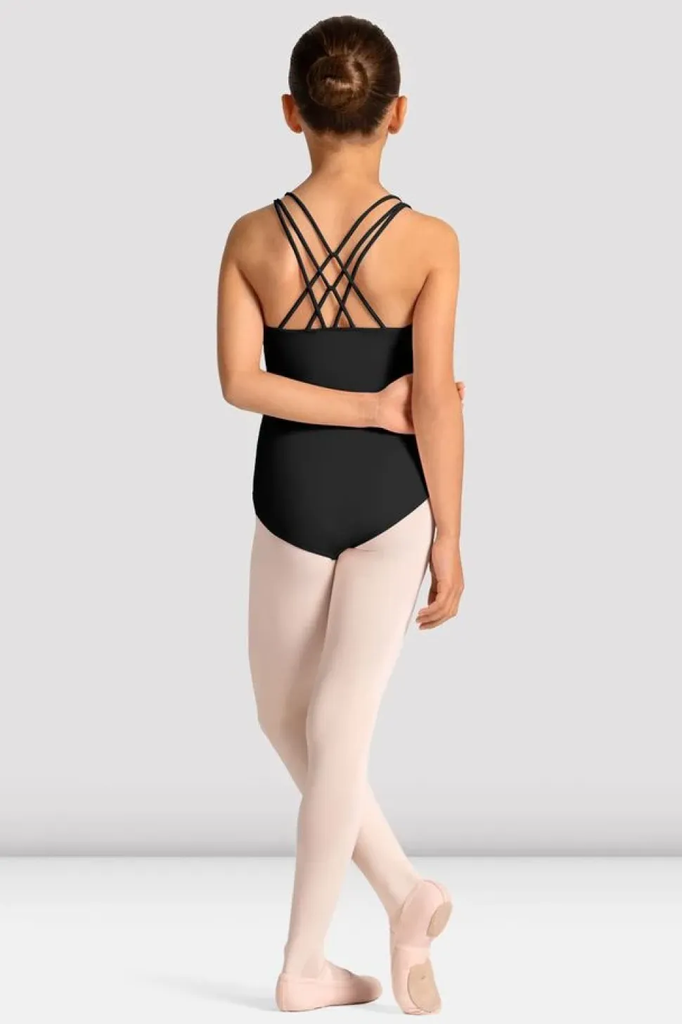 Girls Mirella Celestia Cross Back Printed Leotard