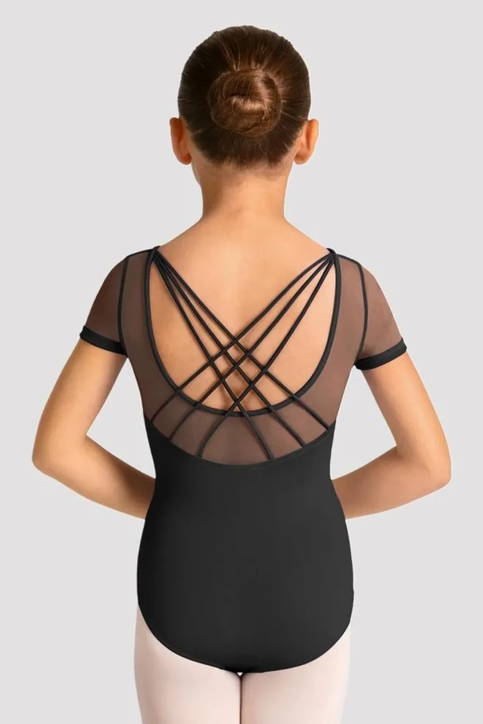 Girls Mirella Celestia Short Sleeve Printed Leotard
