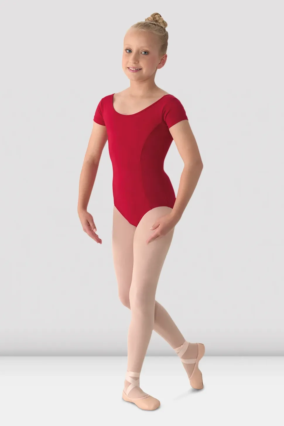 Girls Mirella Classic Short Sleeve Leotard
