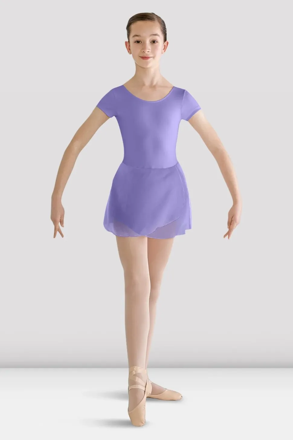 Girls Prisha Short Sleeve Skirted Leotard