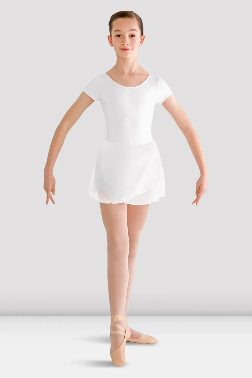 Girls Prisha Short Sleeve Skirted Leotard