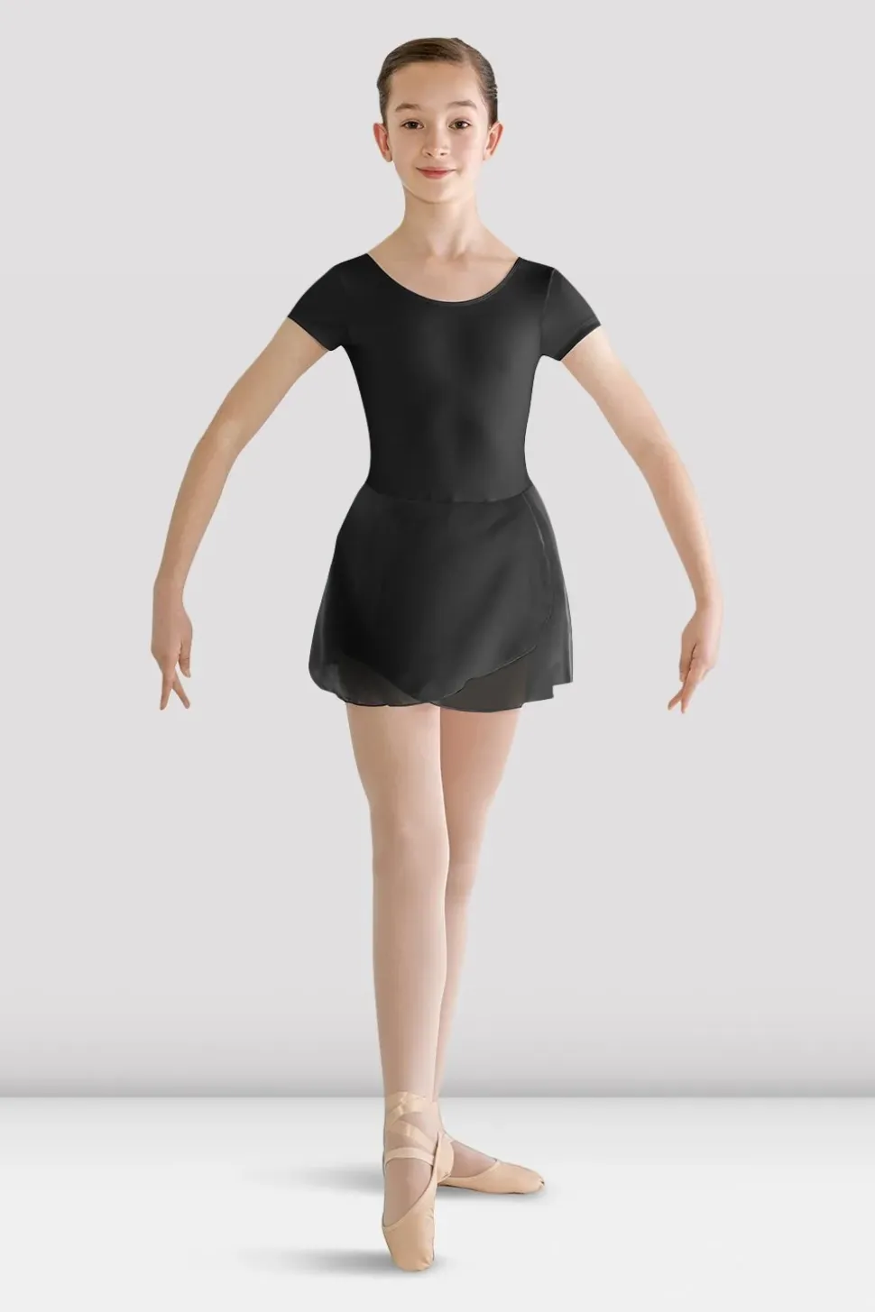 Girls Prisha Short Sleeve Skirted Leotard