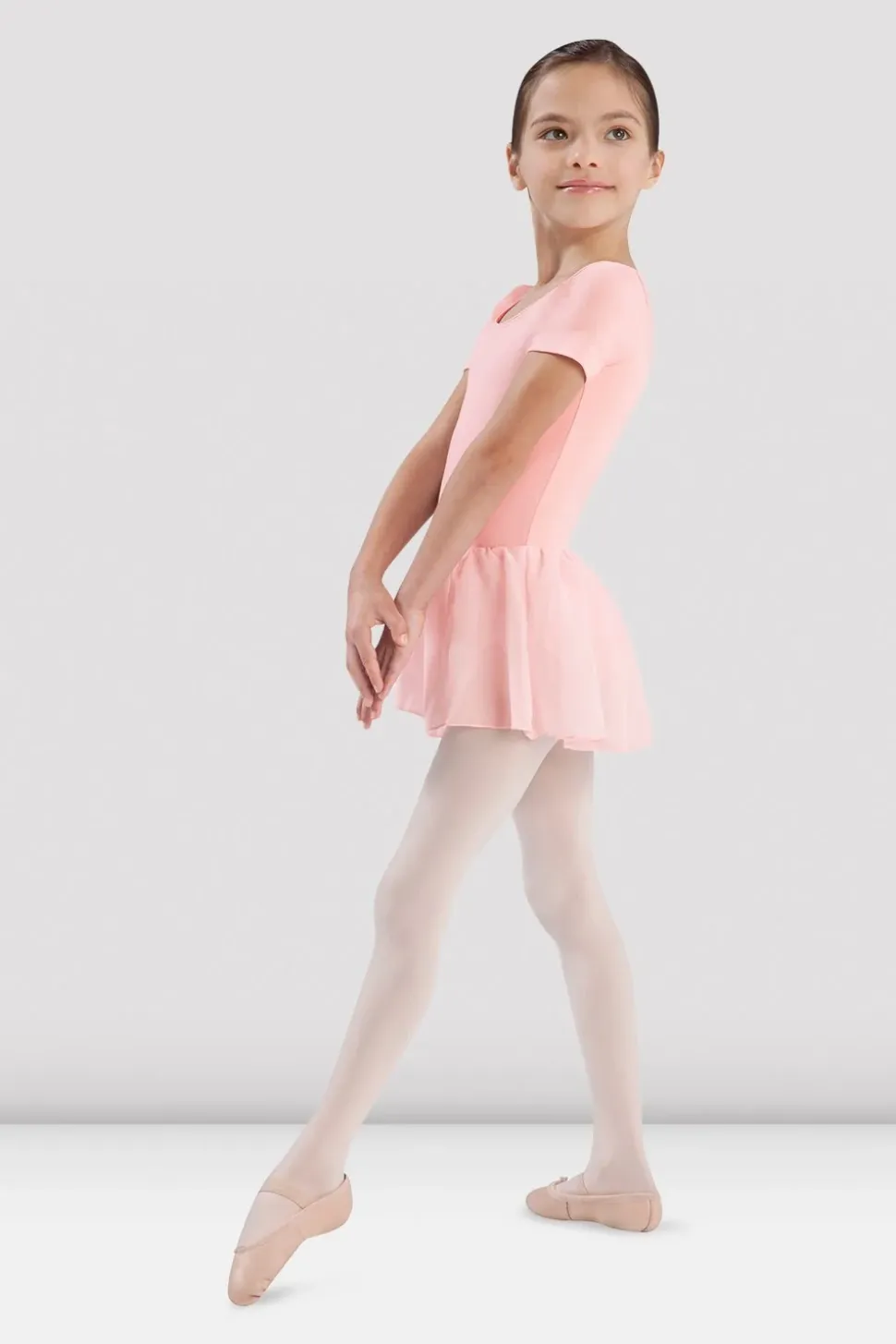 Girls Short Sleeve Skirted Leotard