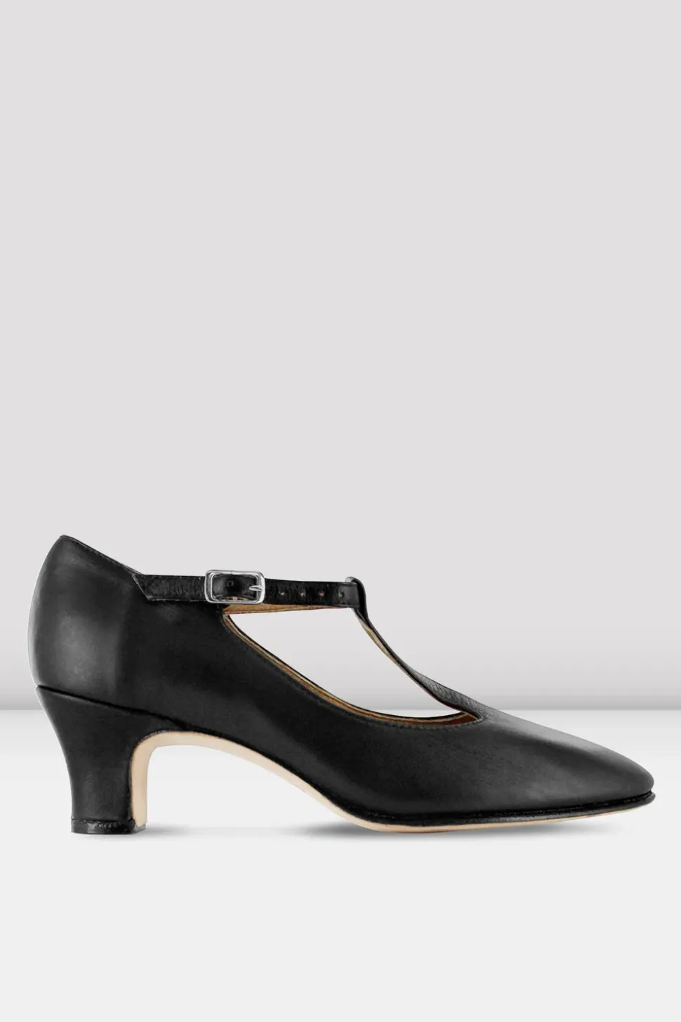 Ladies Chord T-Strap 2 inch Heel Character Shoes