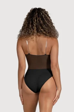 Ladies Cordelia Mesh Panel Bodysuit