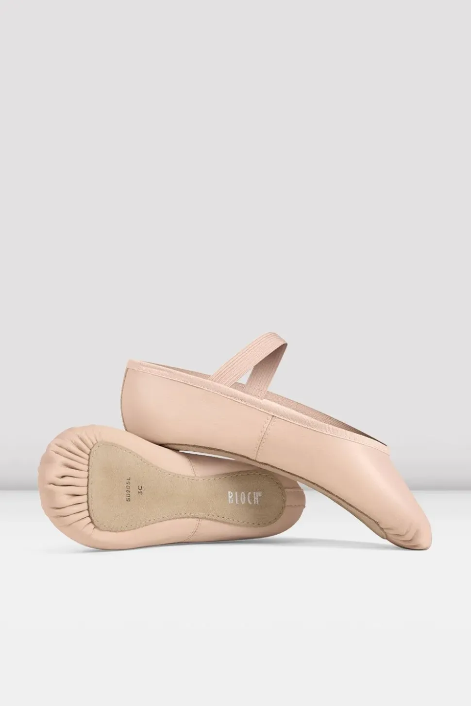 Ladies Dansoft Leather Ballet Shoes