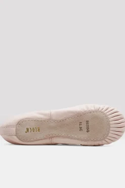 Ladies Dansoft Leather Ballet Shoes