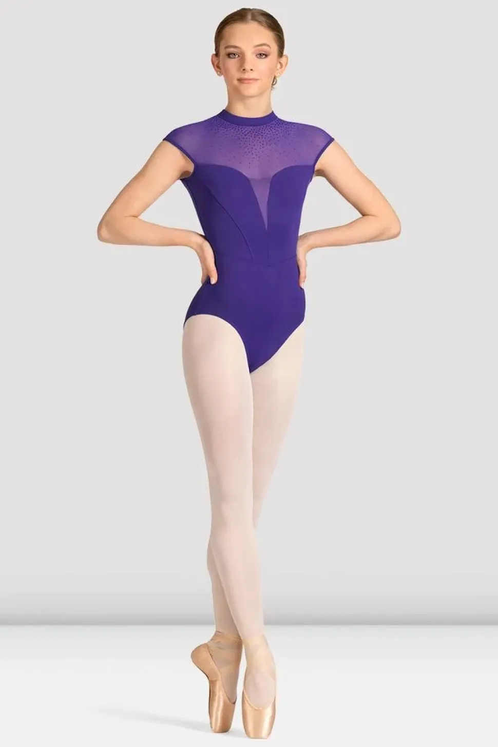 Ladies Mirella Celeste Cap Sleeve Printed Leotard