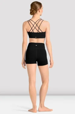 Ladies Mirella Celeste Cross Back Printed Crop Top