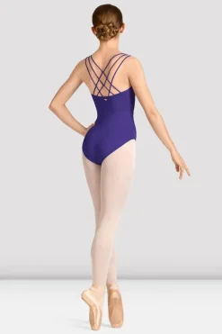 Ladies Mirella Celeste Cross Back Printed Leotard