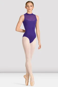 Ladies Mirella Celeste Zip Back Printed Leotard